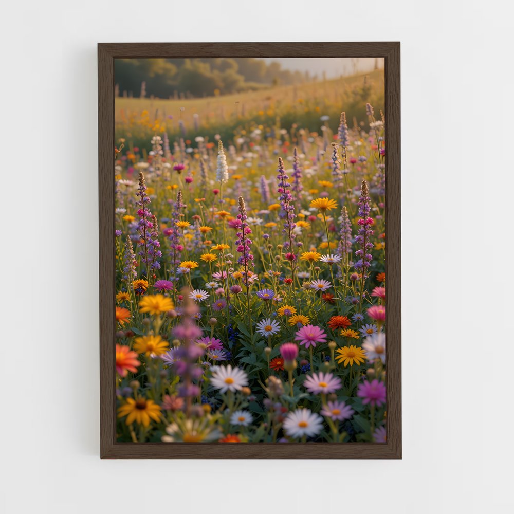 ap-wildflower field-1 cadre Bois foncé