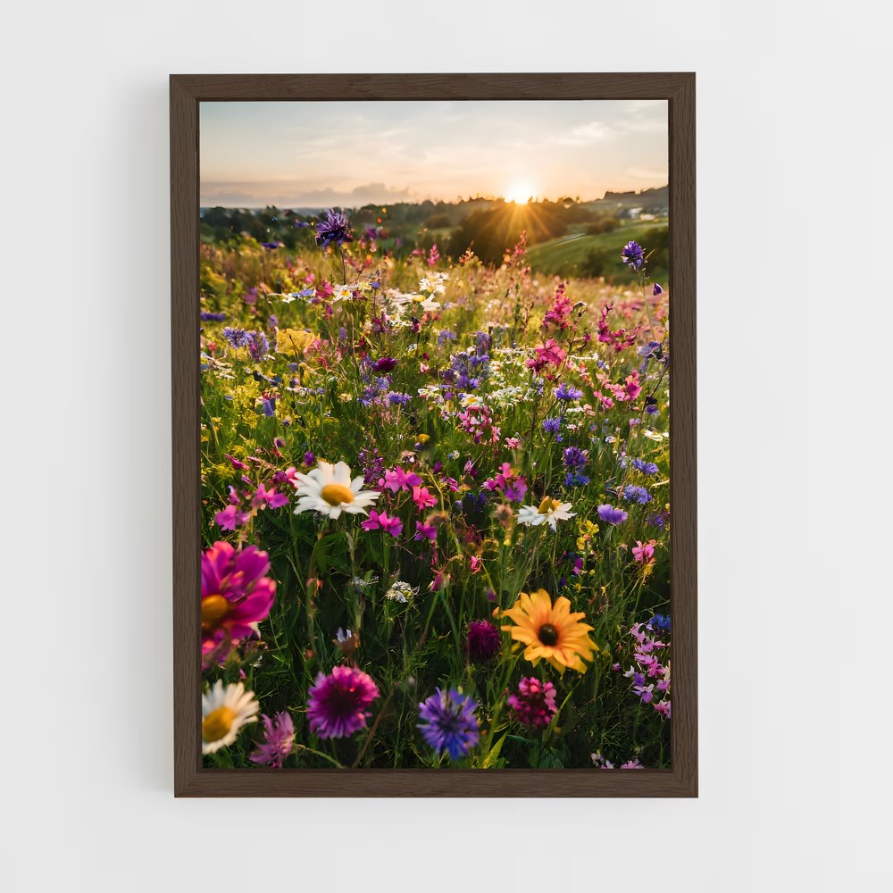 ap-wildflower field-3 cadre Bois foncé