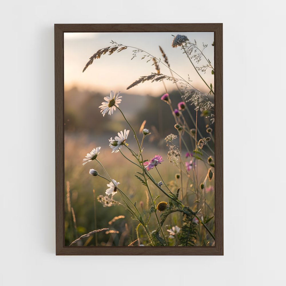 ap-wildflower field-8 cadre Bois foncé