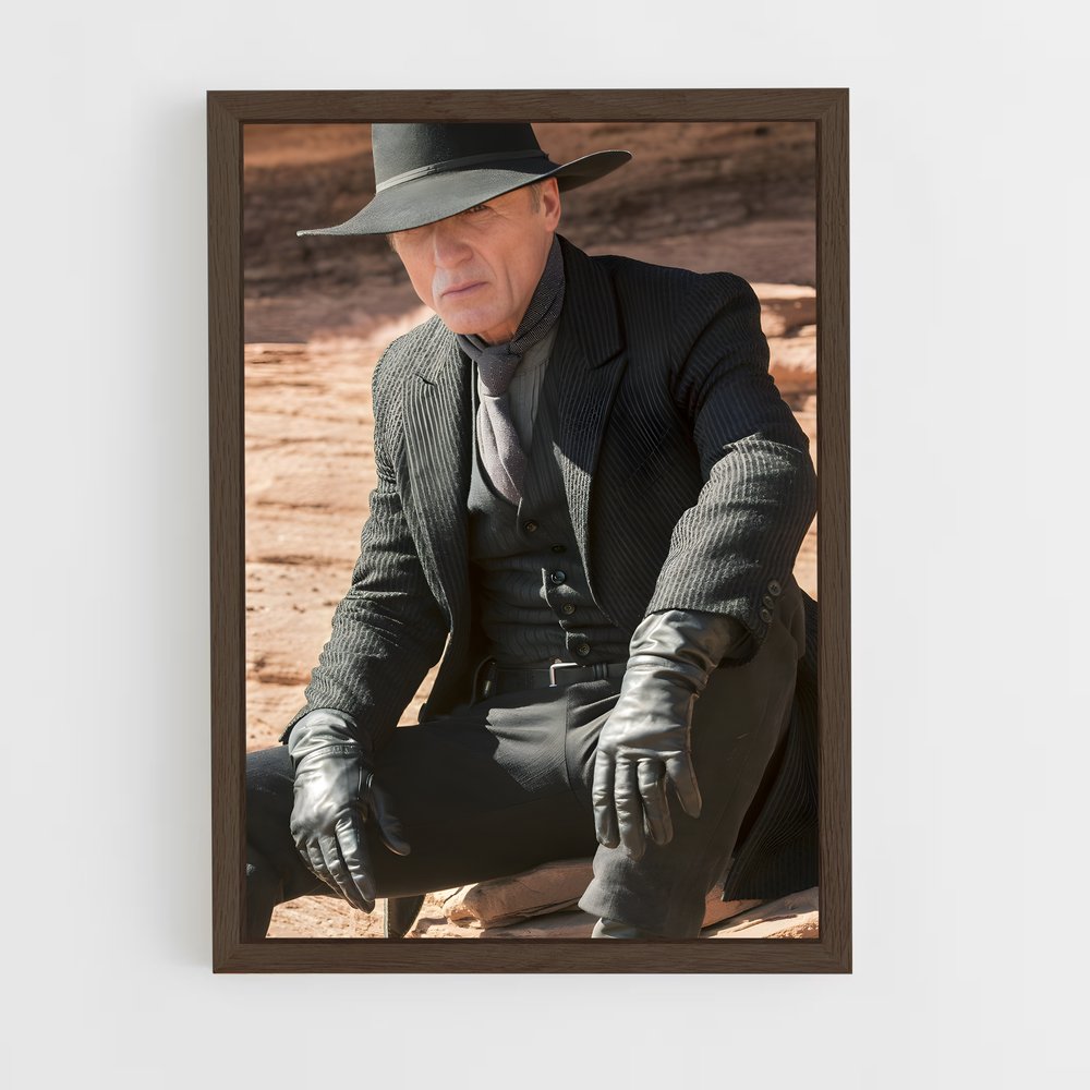 ap-william man in black-2 cadre Bois foncé