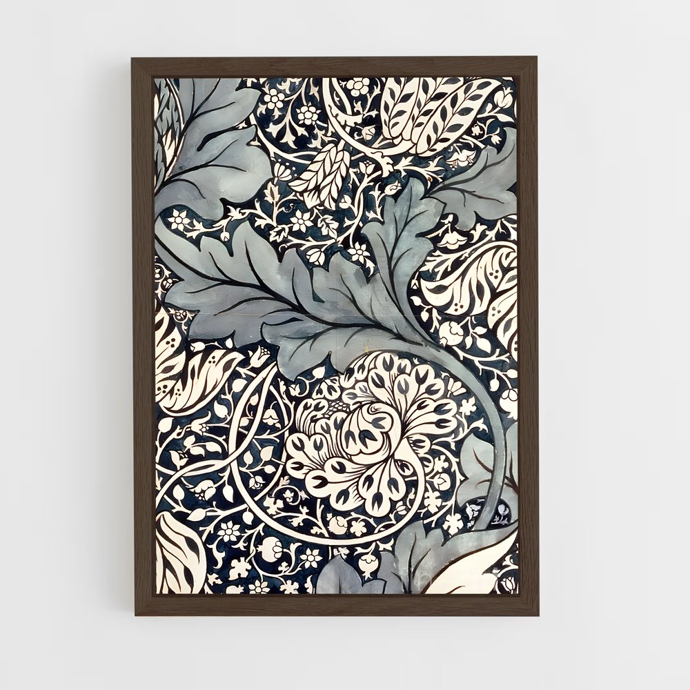 ap-william morris patterns-9 cadre Bois foncé