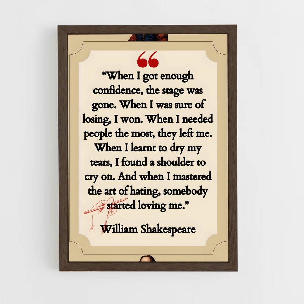 ap-william shakespeare-6 cadre Bois foncé