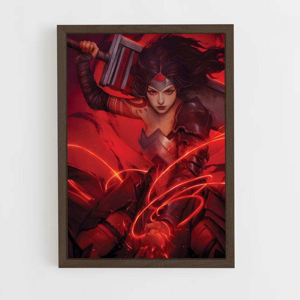 ap-wonder woman-2 cadre Bois foncé