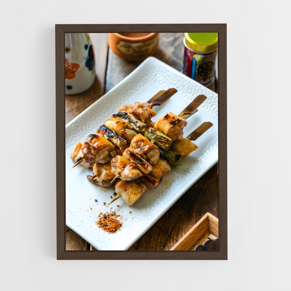ap-yakitori-4 cadre Bois foncé