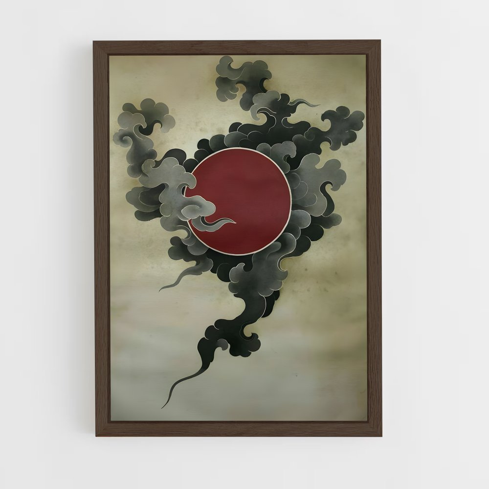 ap-yakuza symbols-2 cadre Bois foncé