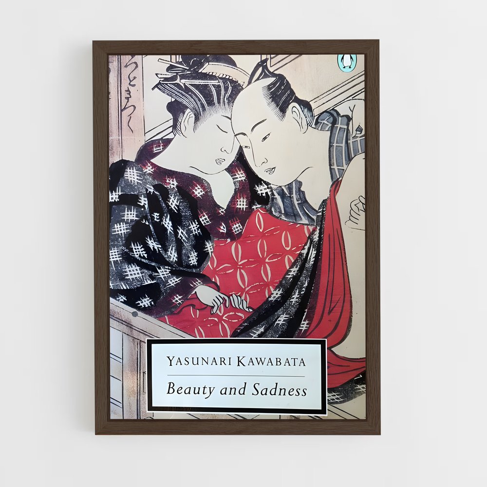 ap-yasunari kawabata-10 cadre Bois foncé
