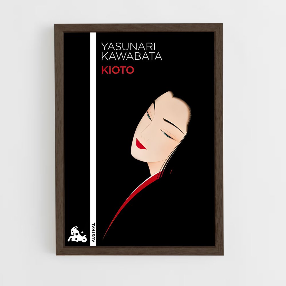 ap-yasunari kawabata-9 cadre Bois foncé