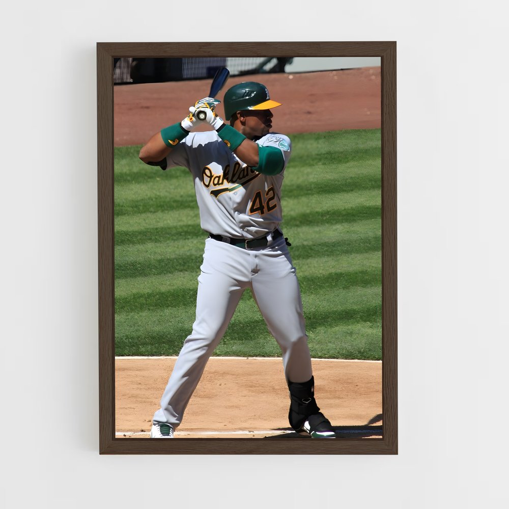 ap-yoenis cespedes-4 cadre Bois foncé