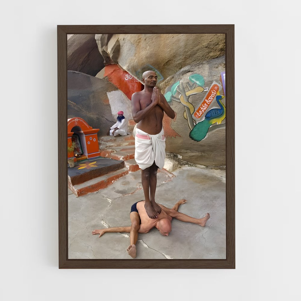 ap-yoga poses-2 cadre Bois foncé
