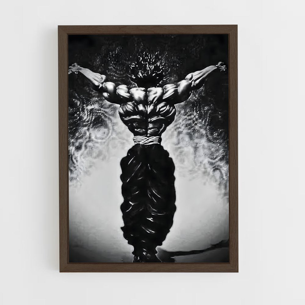 ap-yujiro hanma-3 cadre Bois foncé
