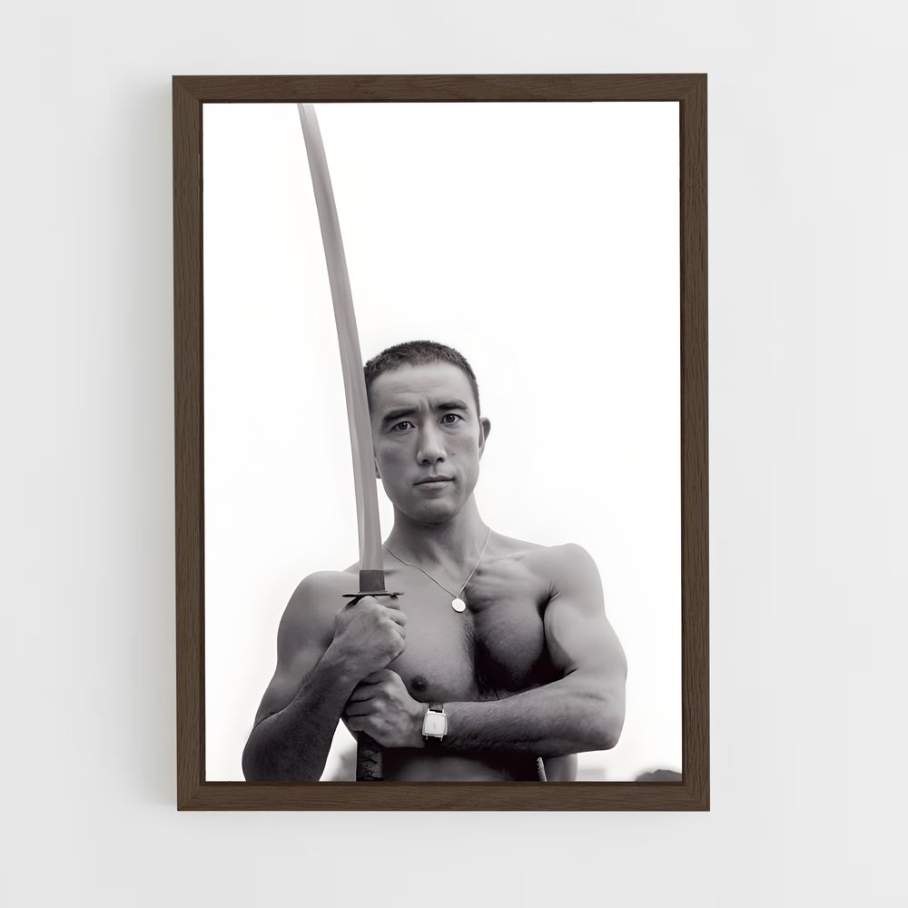ap-yukio mishima-1 cadre Bois foncé
