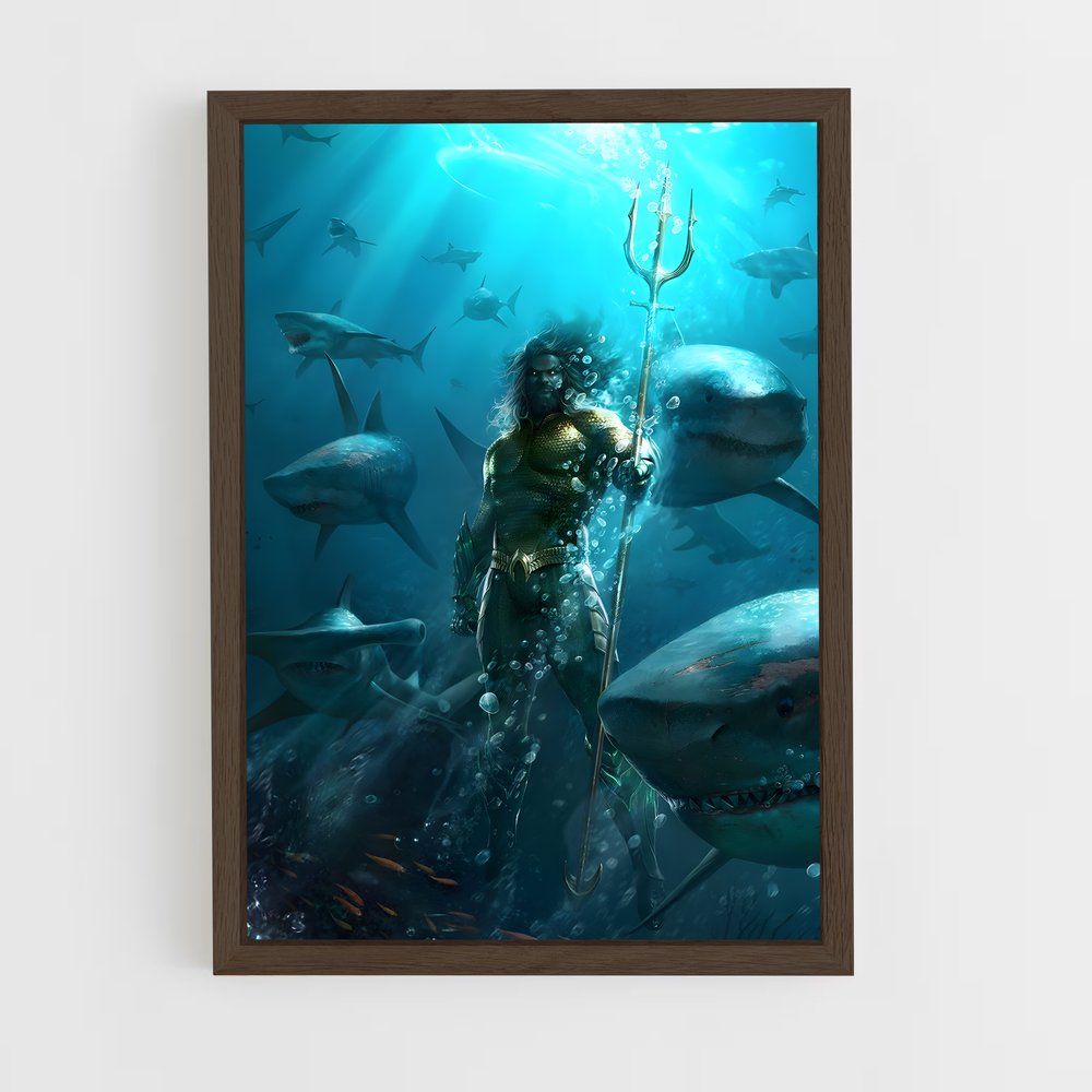 aquaman-3 cadre Bois foncé
