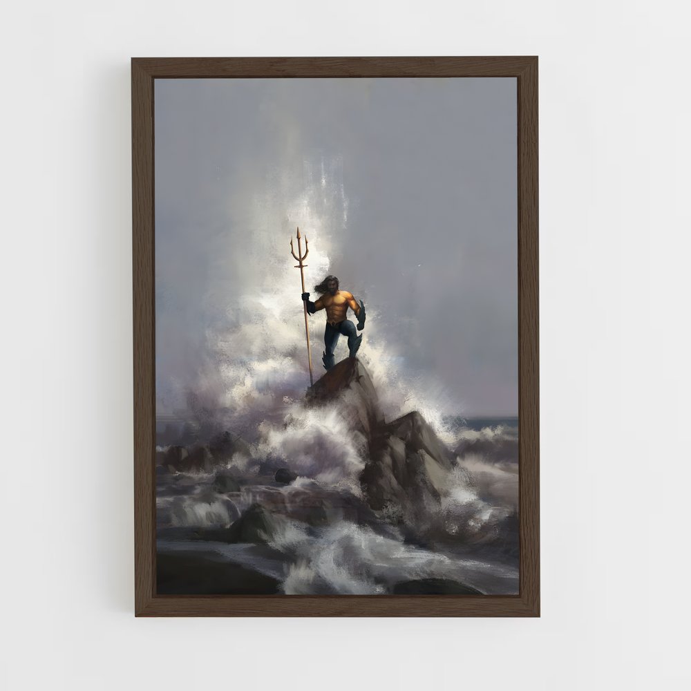 aquaman-8 cadre Bois foncé