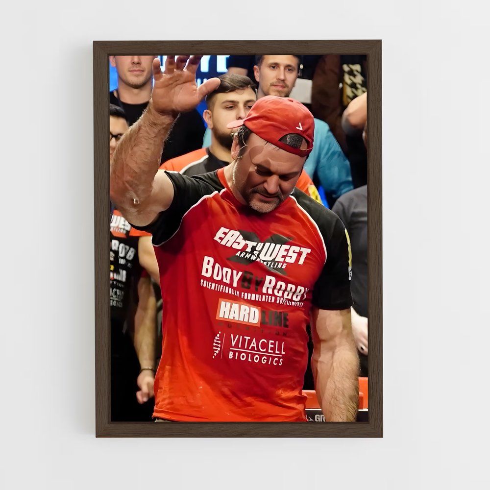armwrestling-6 cadre Bois foncé