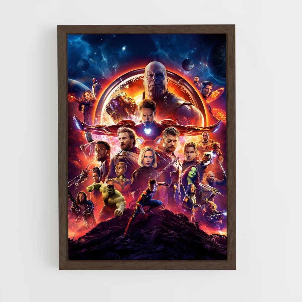 avengers-10 cadre Bois foncé