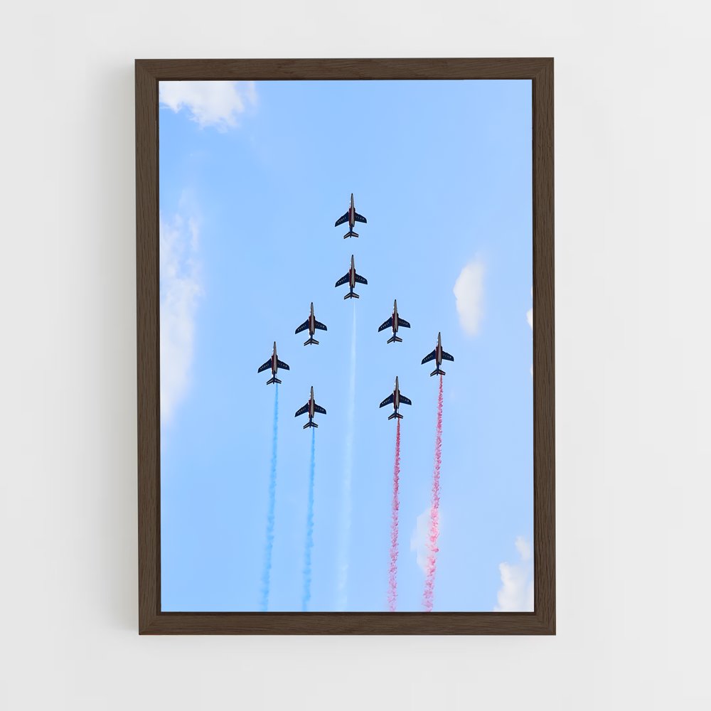 avion-de-chasse-8 cadre Bois foncé