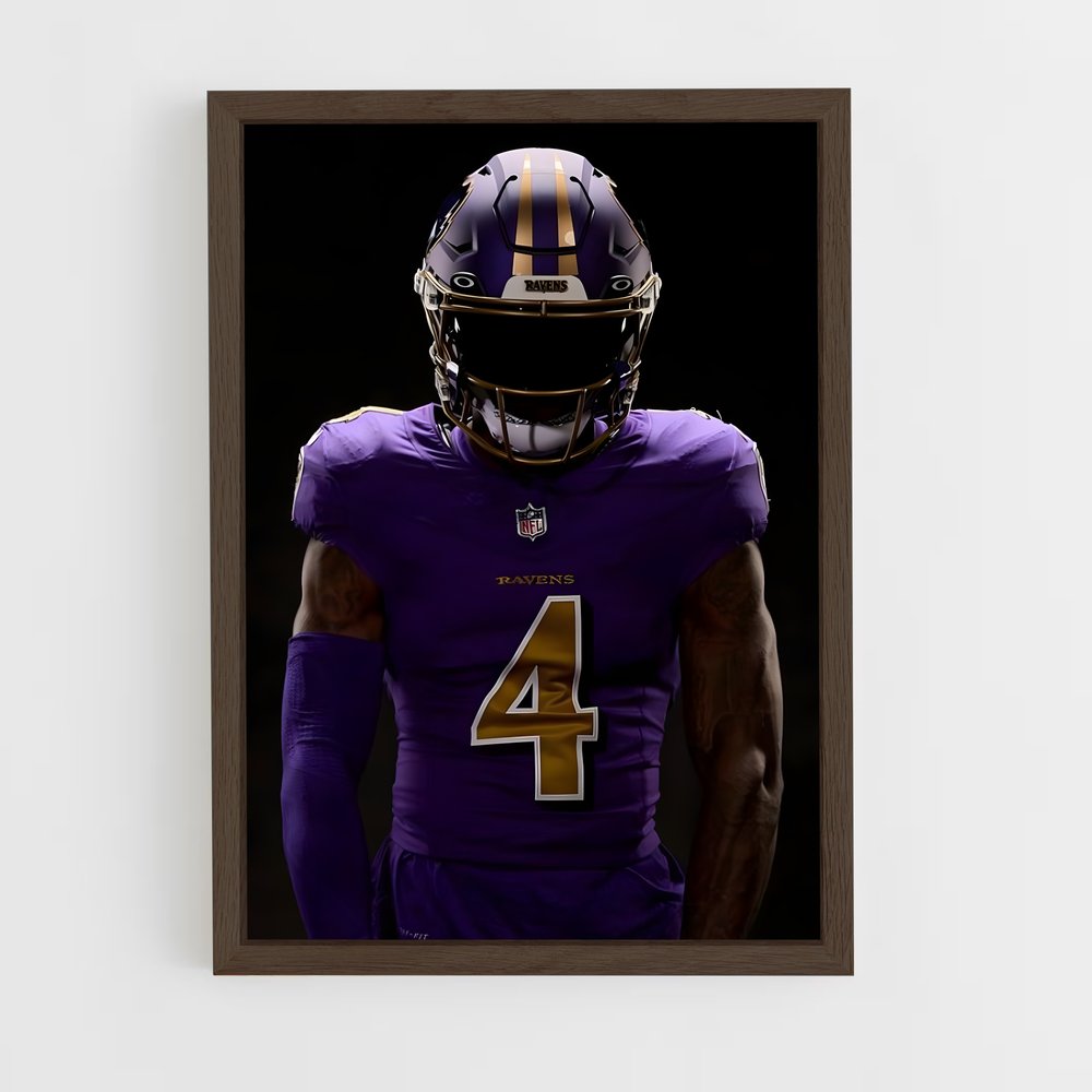 baltimore-ravens-19 cadre Bois foncé