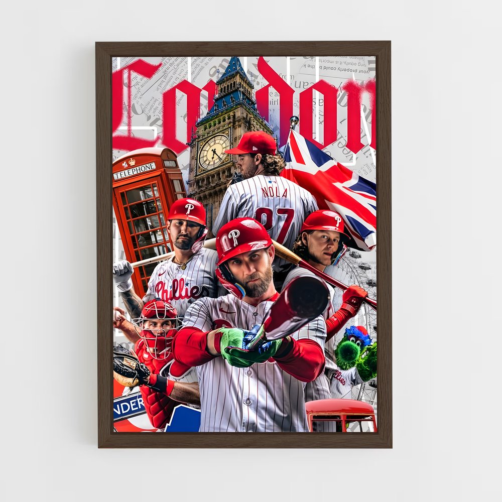 baseball-12 cadre Bois foncé