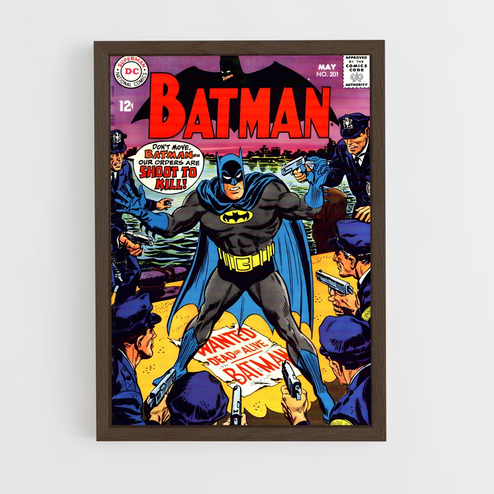 batman-10 cadre Bois foncé