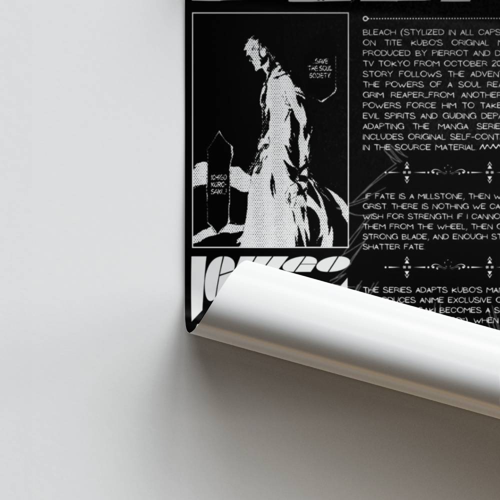 Poster Bleach Noir et Blanc