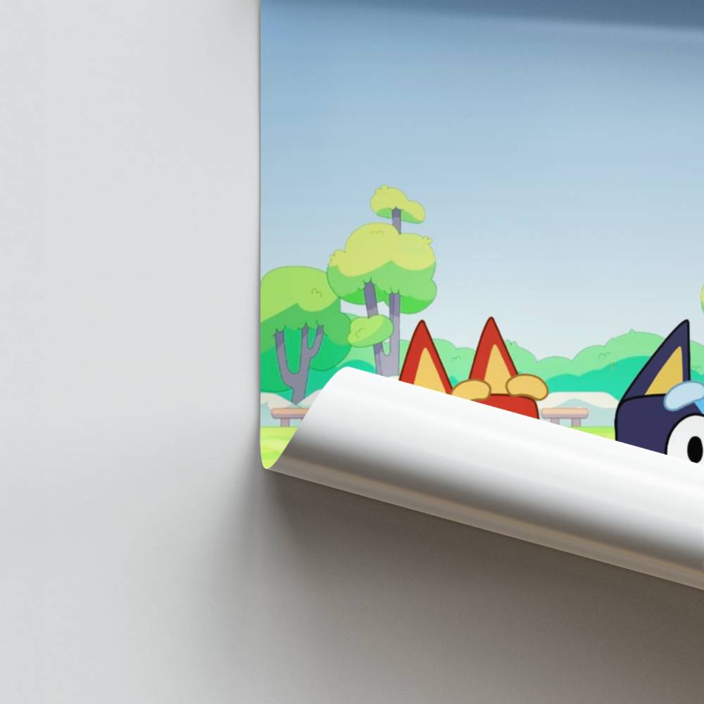 Poster Bluey Raquette