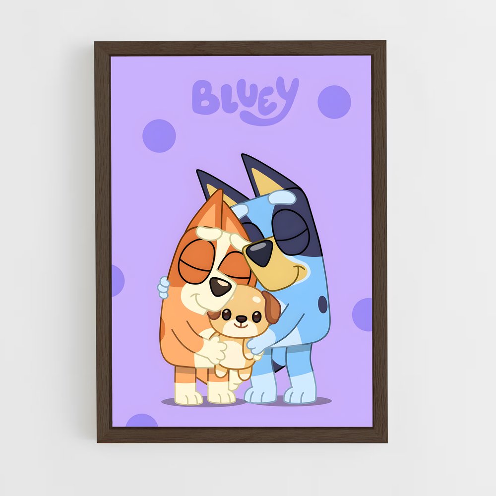 bluey-5 cadre Bois foncé