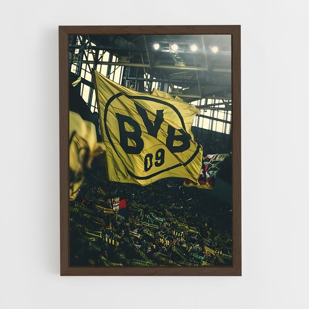 borussia-dortmund-2 cadre Bois foncé