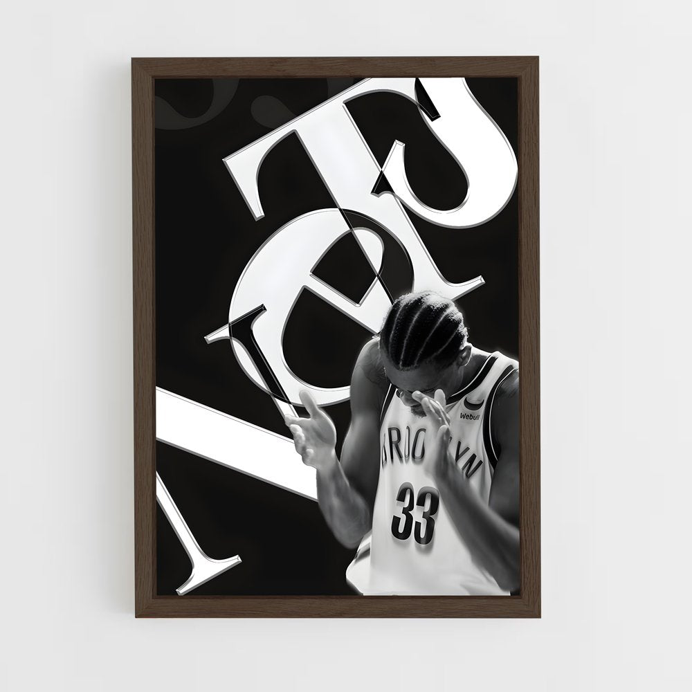 brooklyn-nets-14 cadre Bois foncé