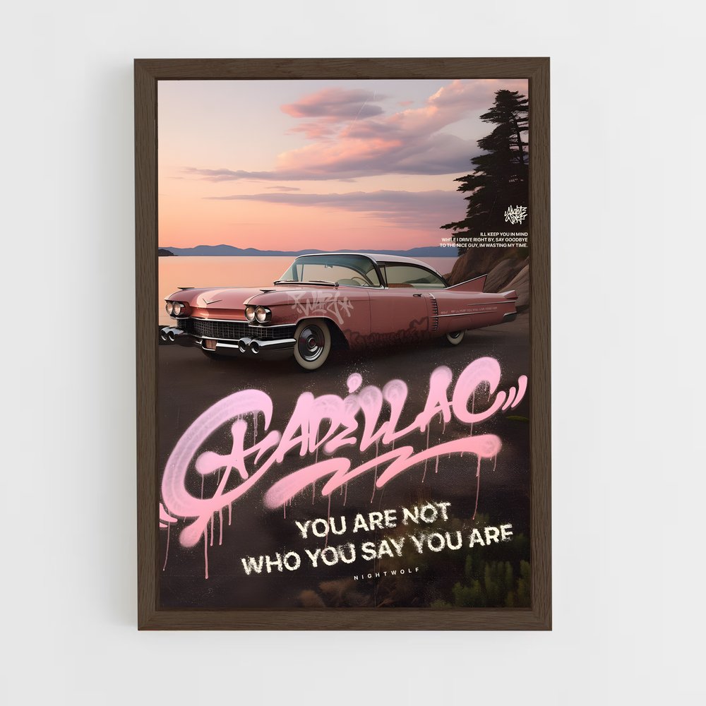 cadillac-10 cadre Bois foncé