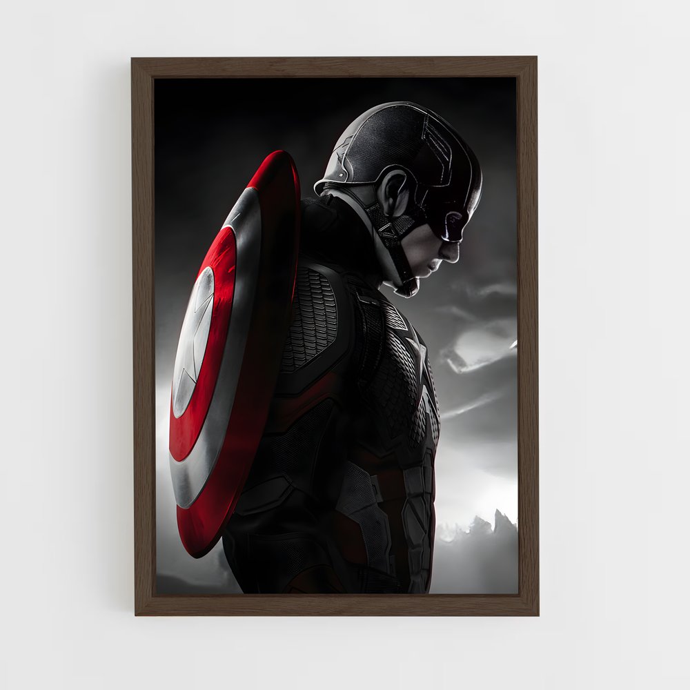 captain-america-7 cadre Bois foncé