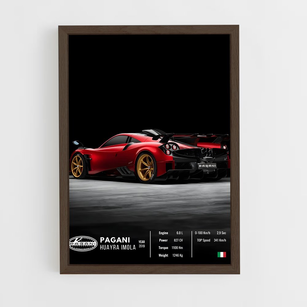 car-posters-11 cadre Bois foncé