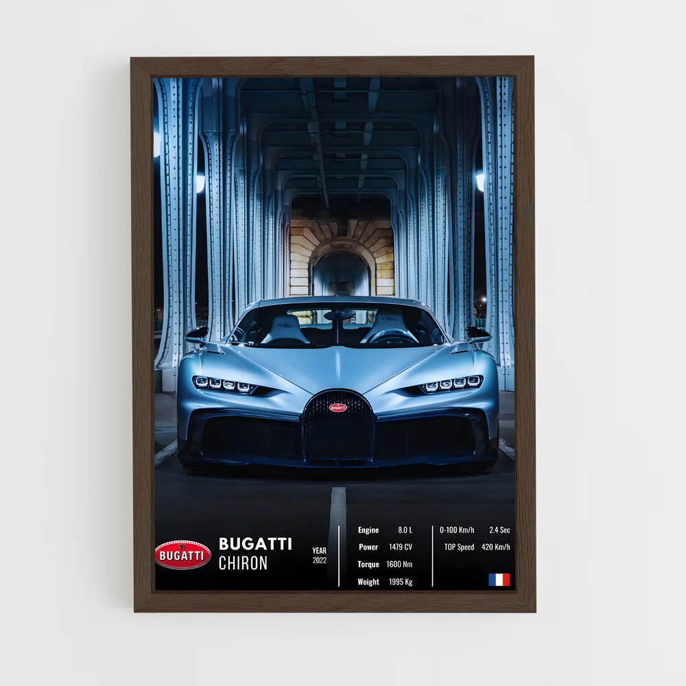 car-posters-4 cadre Bois foncé