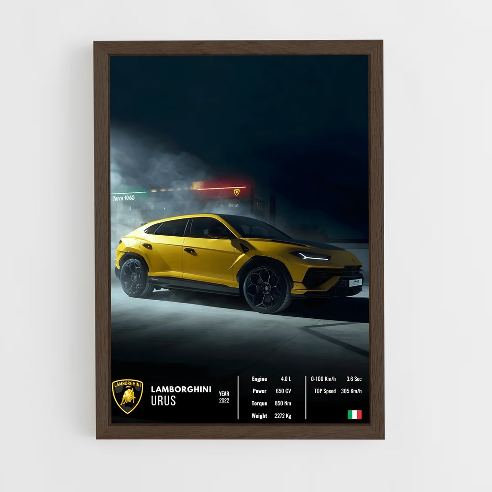 car-posters-7 cadre Bois foncé