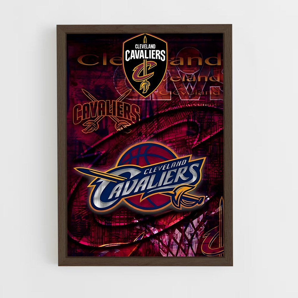 cleveland-cavaliers-1 cadre Bois foncé
