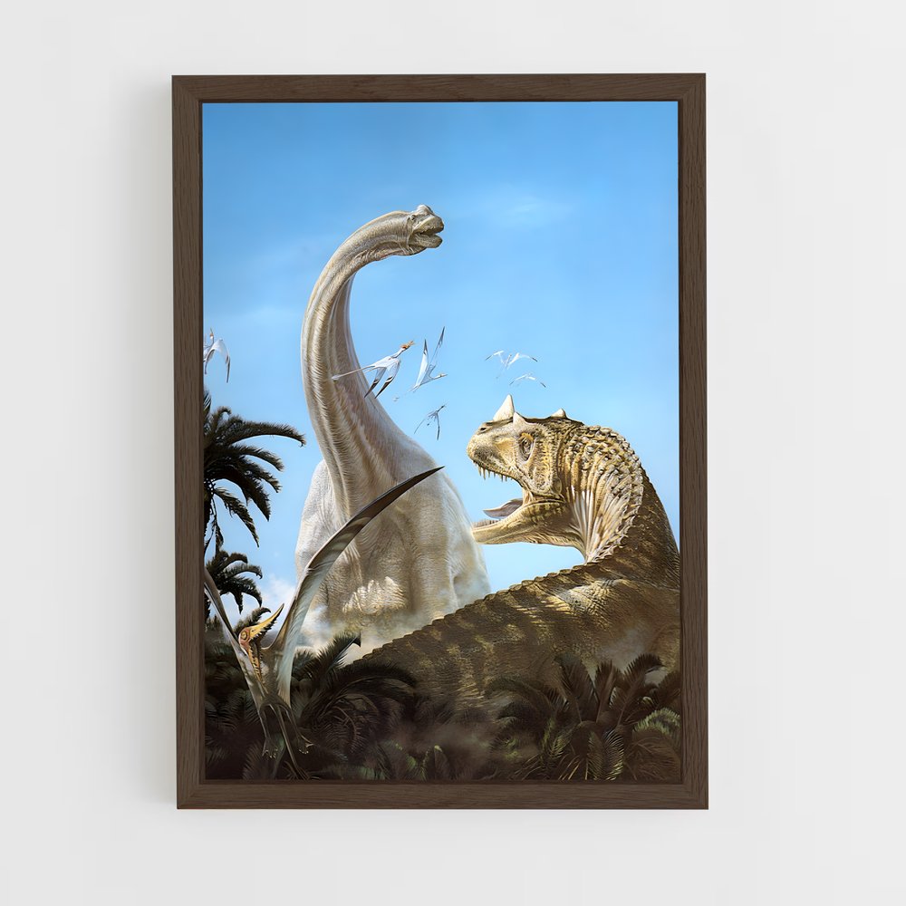 dinosaur-3 cadre Bois foncé