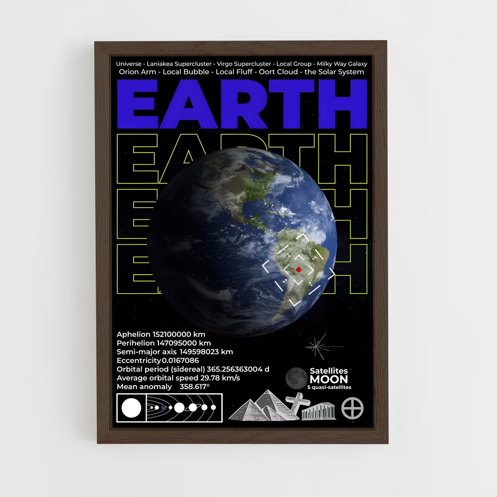 earth-3 cadre Bois foncé
