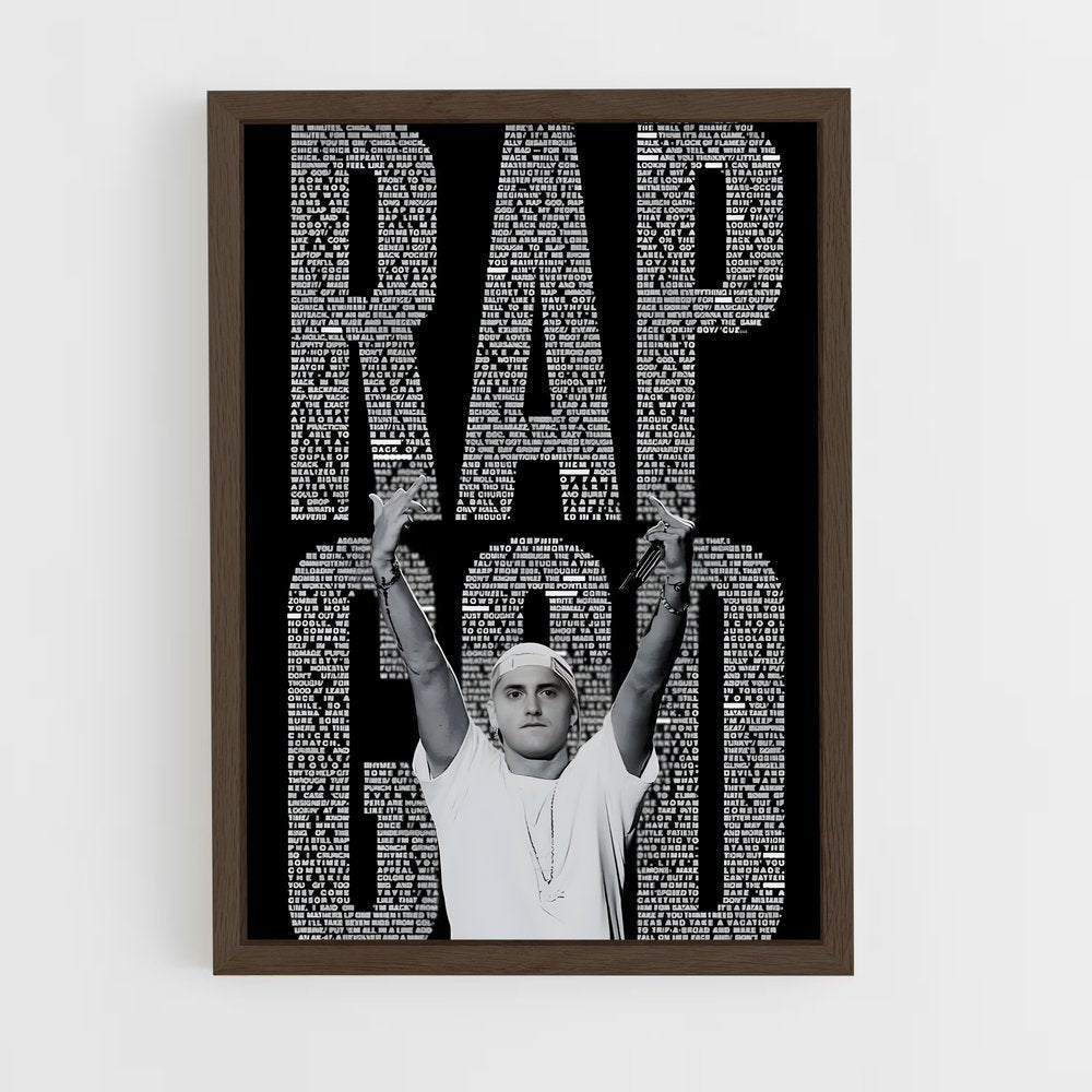 eminem-16 cadre Bois foncé