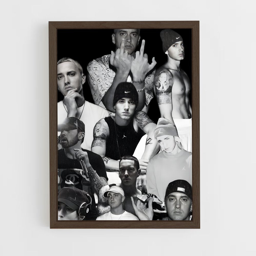 eminem-8 cadre Bois foncé
