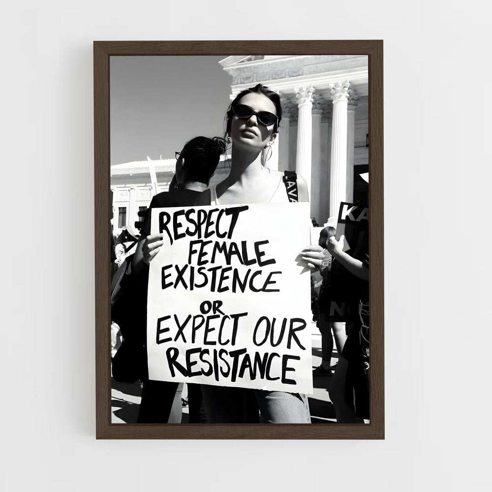 feminist-16 cadre Bois foncé