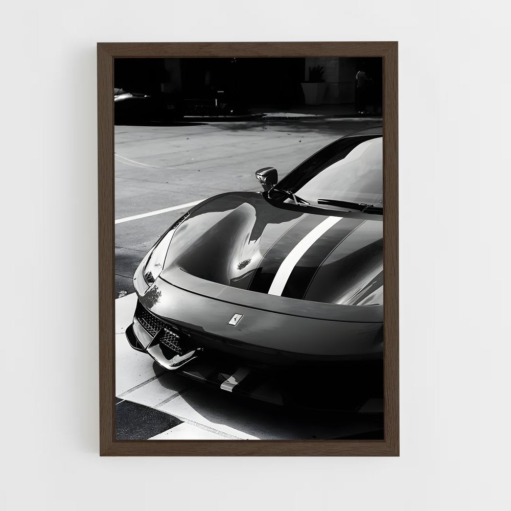 ferrari-9 cadre Bois foncé