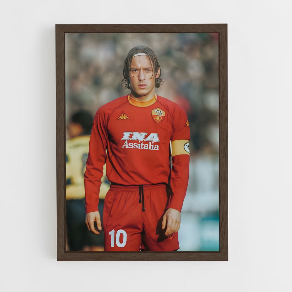 francesco-totti-10 cadre Bois foncé