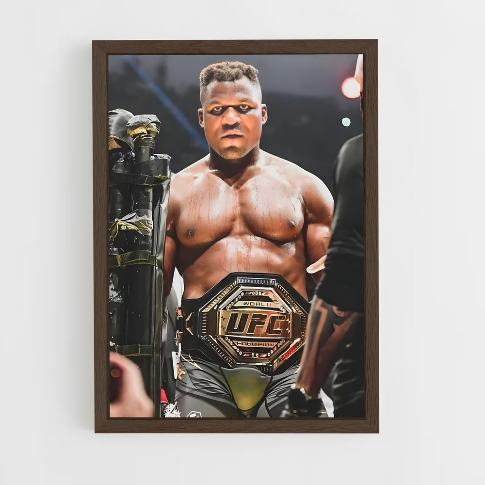 francis-ngannou-13 cadre Bois foncé