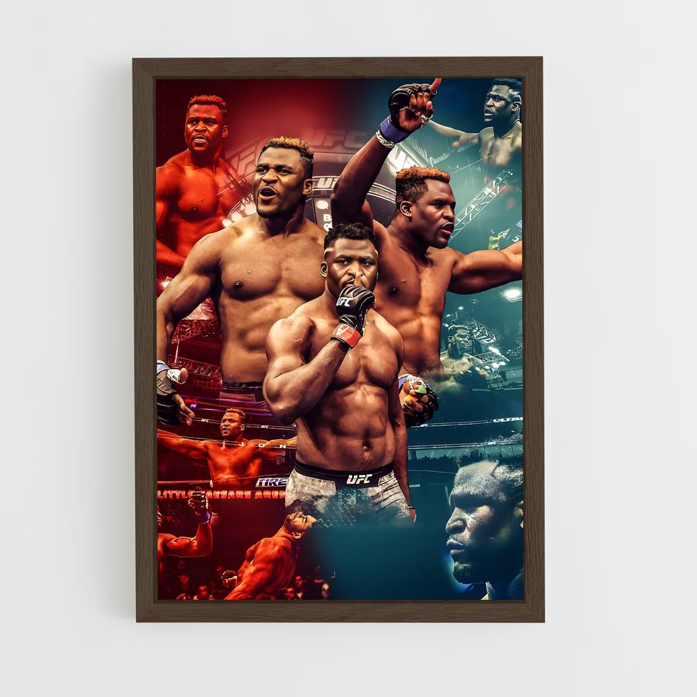 francis-ngannou-5 cadre Bois foncé