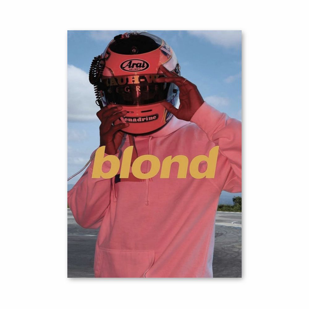 frank ocean blond poster motorcycle helmet Poster Blonde