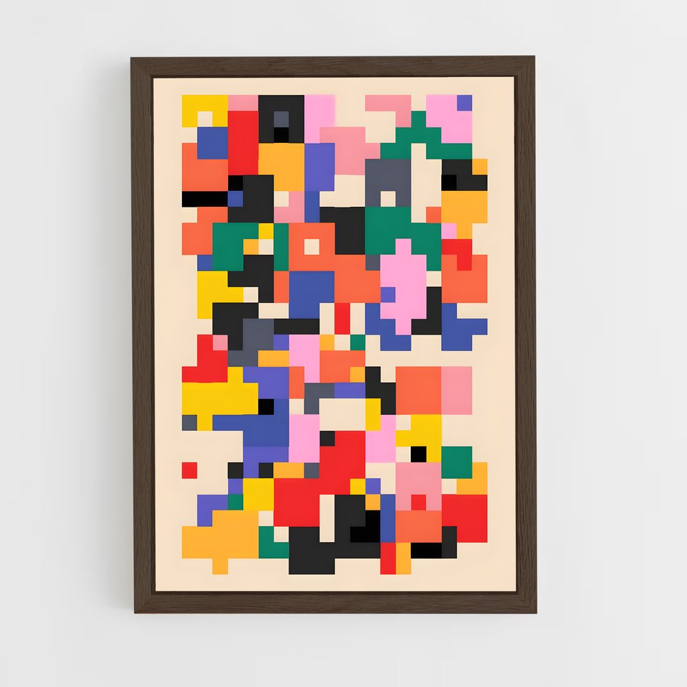 geometric-14 cadre Bois foncé