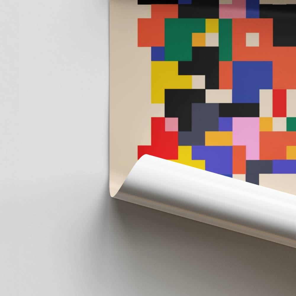 Poster Mosaïque Vibrante