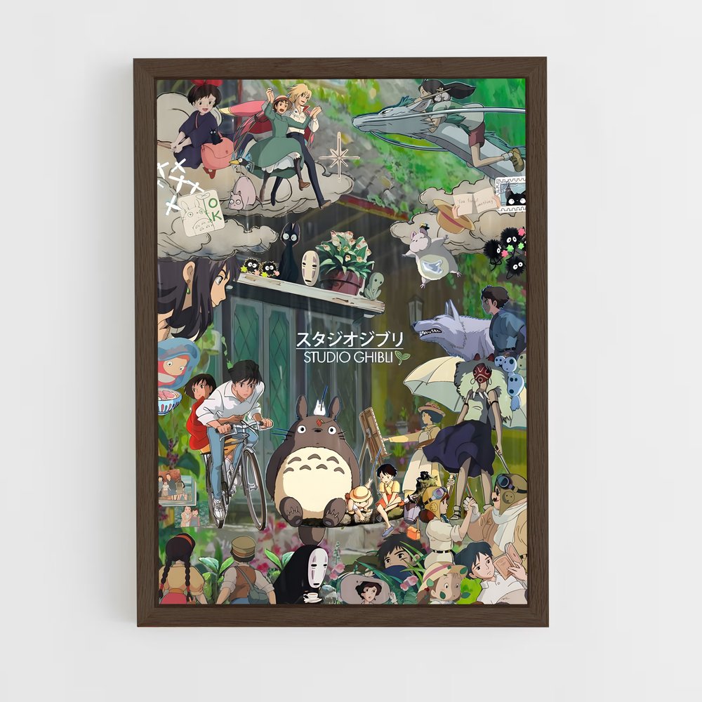 ghibli-12 cadre Bois foncé