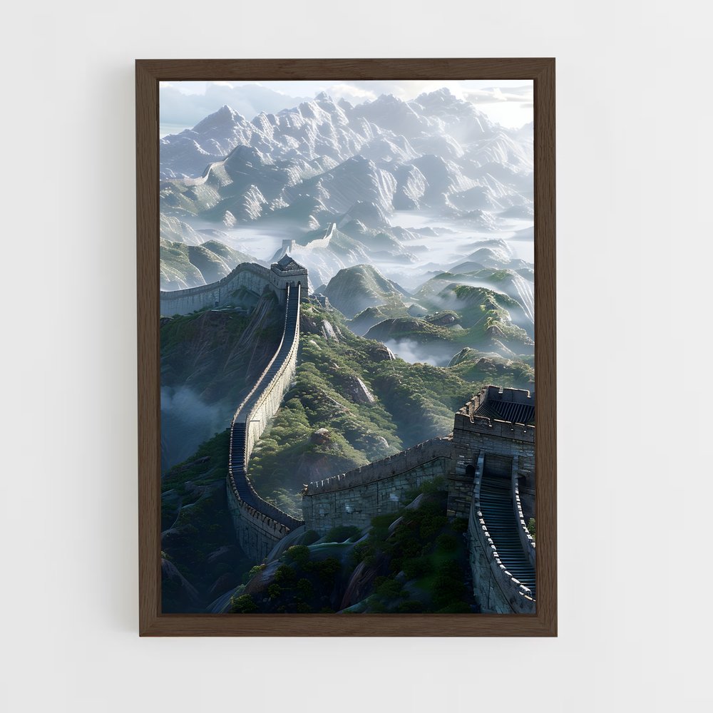 great-wall-of-china-11 cadre Bois foncé