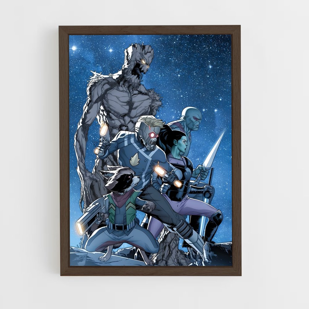 guardian-of-the-galaxy-14 cadre Bois foncé