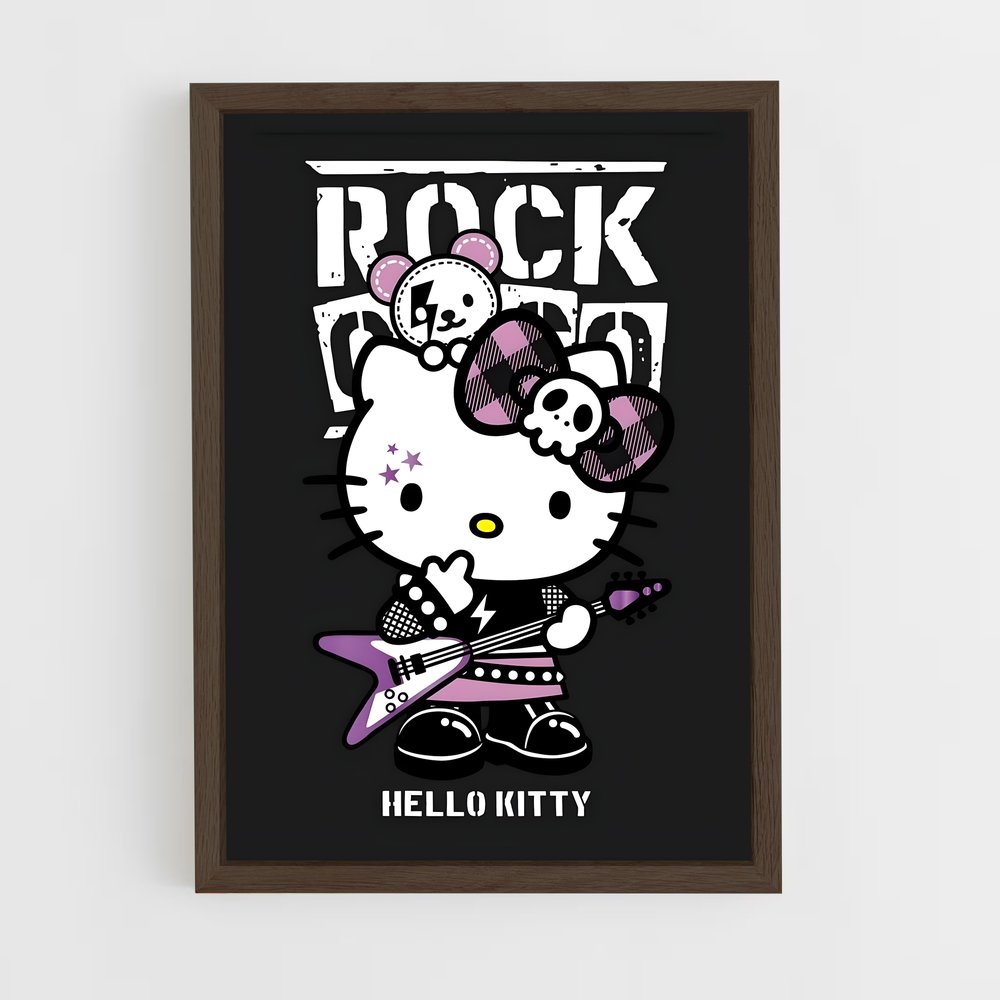 hello-kitty-1 cadre Bois foncé